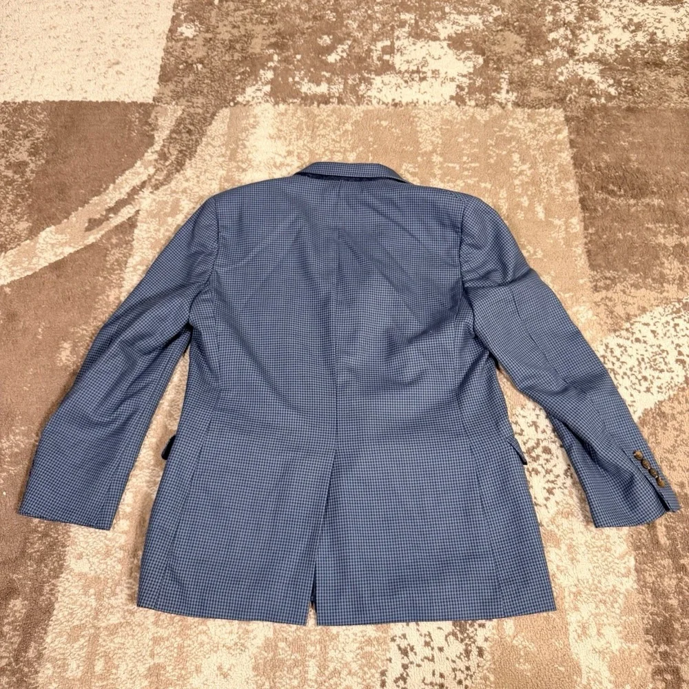 Brooks Brothers 346 Fitzgerald Fit Check Blazer Men 42R‎ Wool Old Money Sport